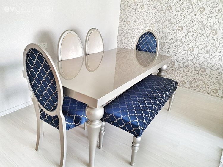 Geometrik desen, Lacivert, Krem, Duvar kağıdı, Salon, Yemek Odası, Bank