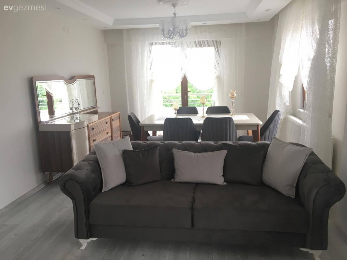 Chesterfield, Kruvaze perde, Perde, Salon, Yemek Odası