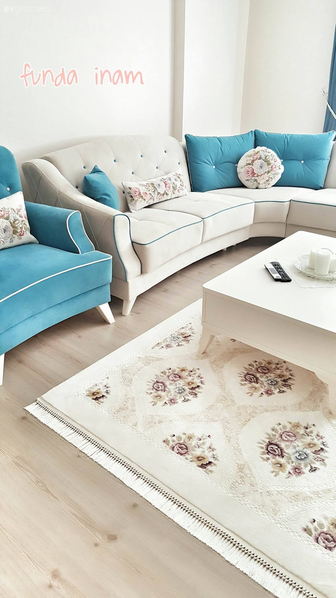 Berjer, Halı, Köşe koltuk, Mavi, Orta sehpa, Salon