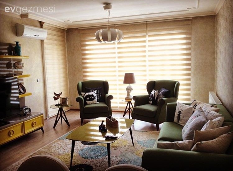 Alışılmışın dışında renk ve desenlerde, özgün ve keyifli bir ev..