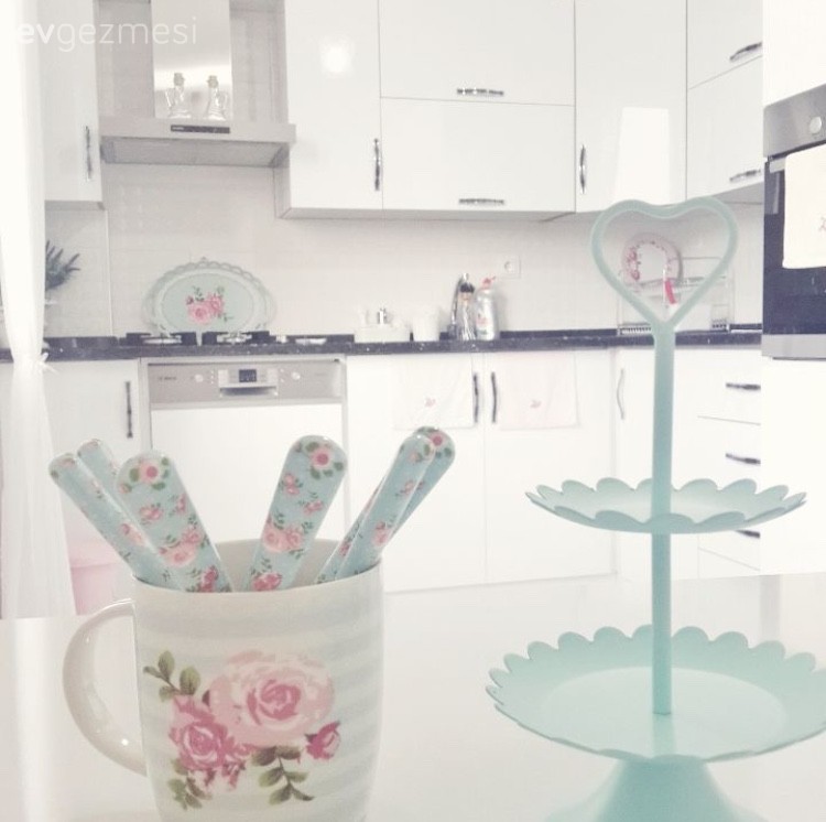 Hatice hanımın çiçekler açan pastel evi..