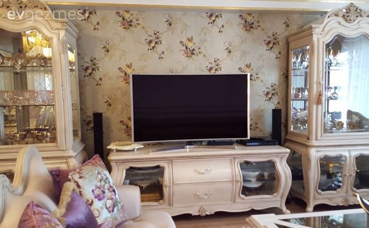 Duvar kağıdı, Salon, Tv ünitesi