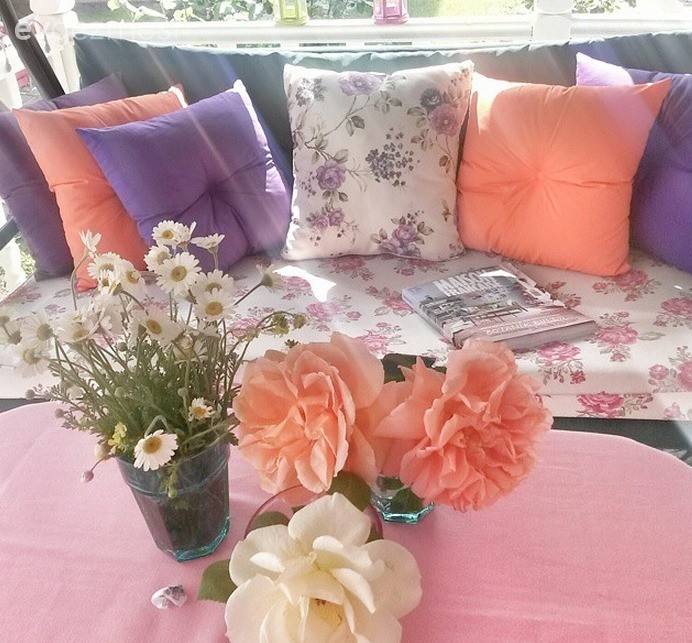 Balkon, Dekoratif Objeler, Mor, Turuncu