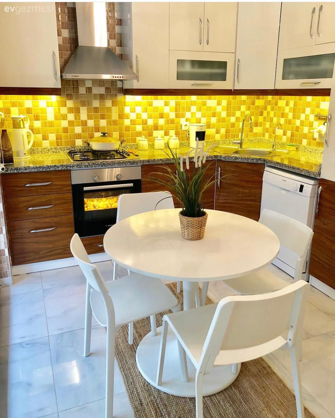 Mutfak, Ankastre, Ahşap mutfak, Mutfak masası, Tezgah arası seramik