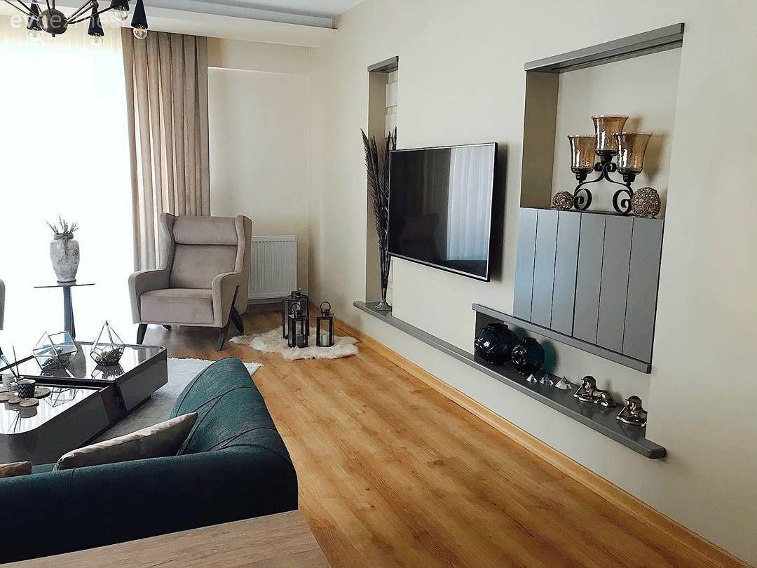 Salon, Berjer, Yeşil, Tv ünitesi, Duvar Nişleri