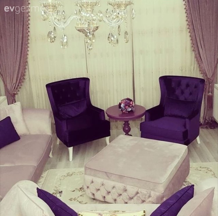 Fon perde, Halı, Mor, Puf, Salon, Perde