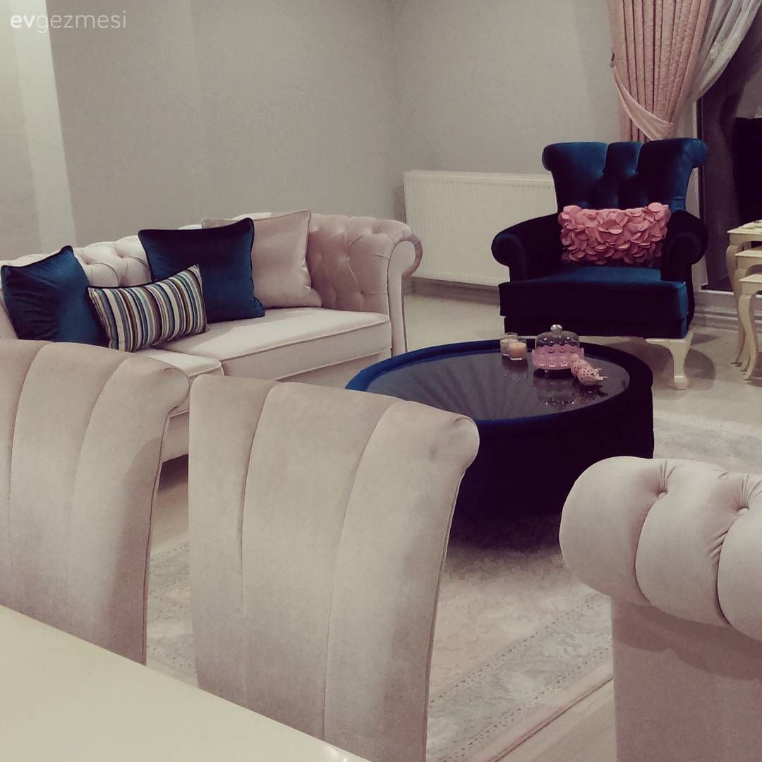 Salonda romantik klasik, mutfakta modern stil. Seda hanımın evinden..