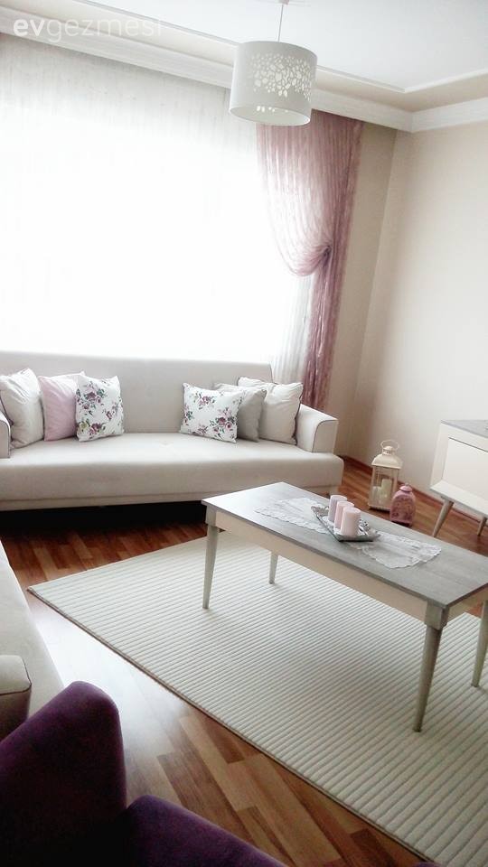 Beyaz, Halı, Pembe, Perde, Salon, Sehpa