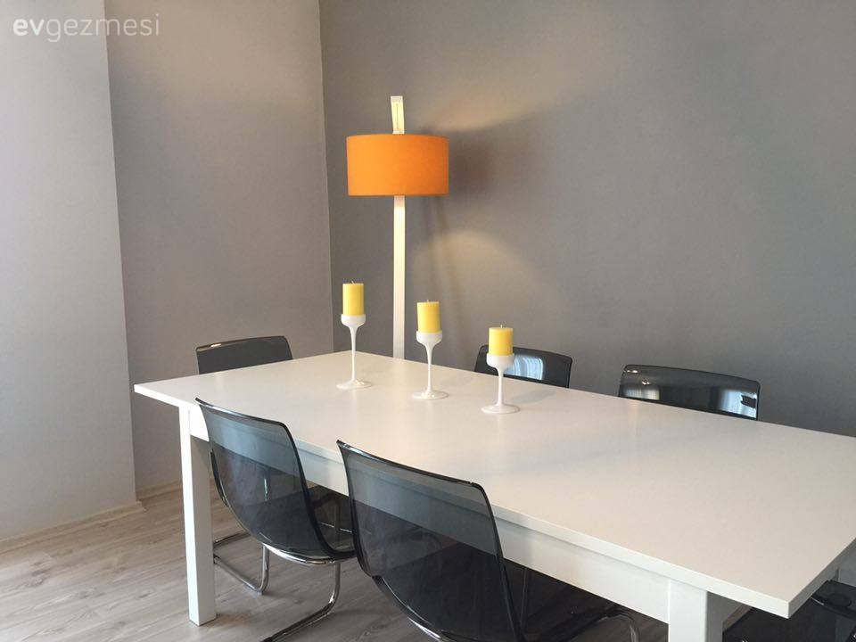 Aydınlatma, Gri, Ikea, Lambader, Sarı, Yemek Odası