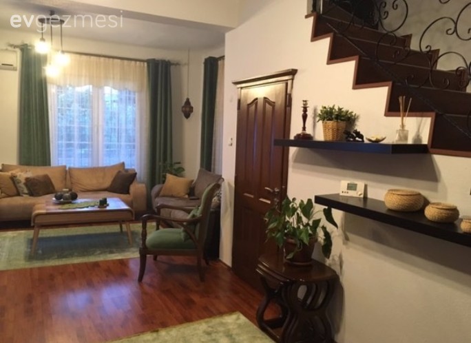 Doğal detaylar, sıcak renkler ile.. Sevim hanımın stil sahibi dekoru.