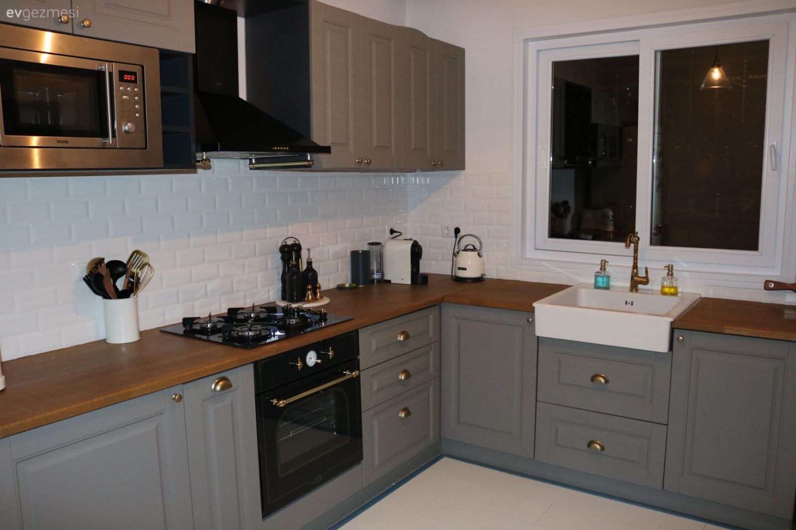 Tadilat öncesi&sonrası. Kudret hanımın mutfak dönüşümü..