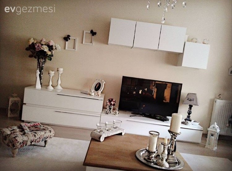 Ahşap Mobilya, Dekoratif Objeler, Mum, Orta sehpa, Salon, Tv ünitesi