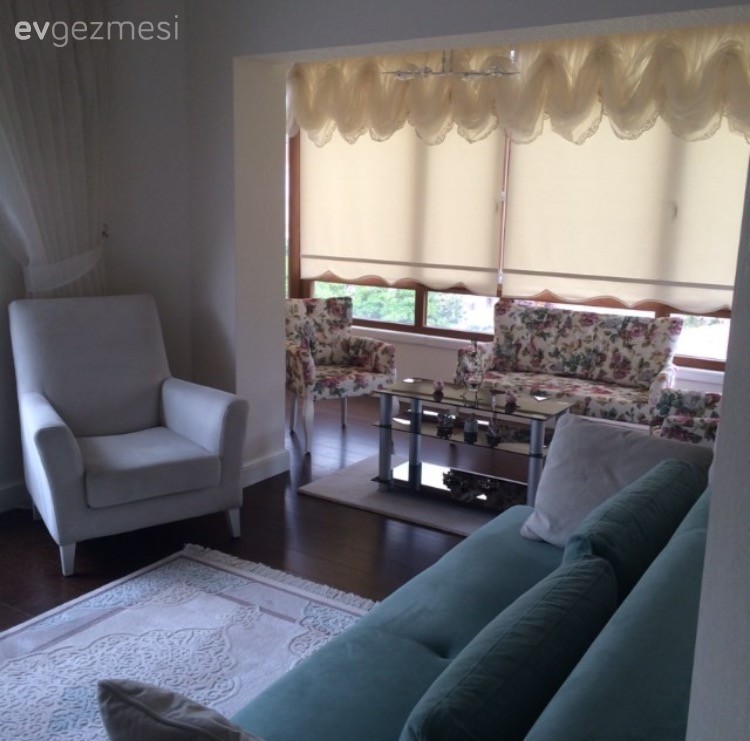 Balkon, Oturma Odası, Perde, Yeşil