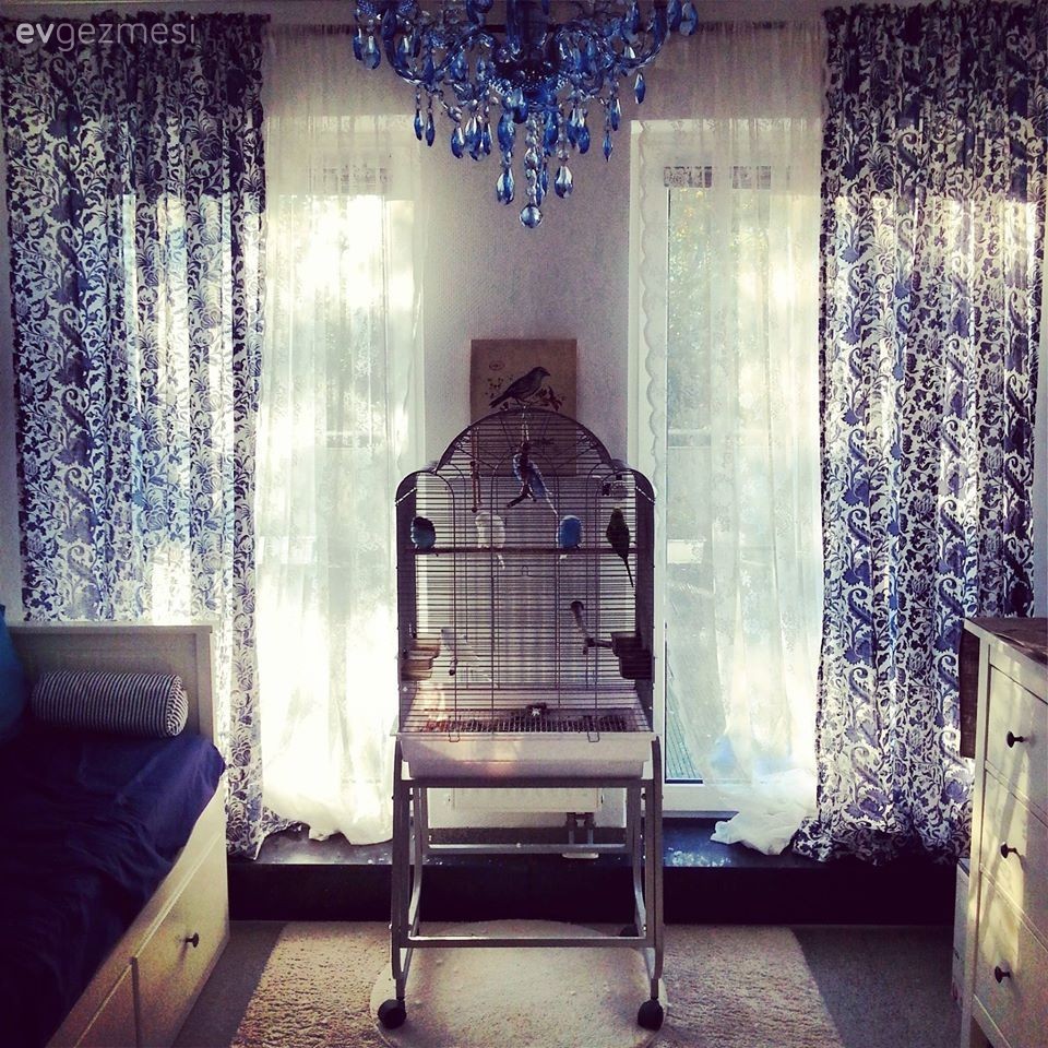 Gökçe Hanım'ın akdeniz esintileriyle dolu evinde mavinin 50 tonu