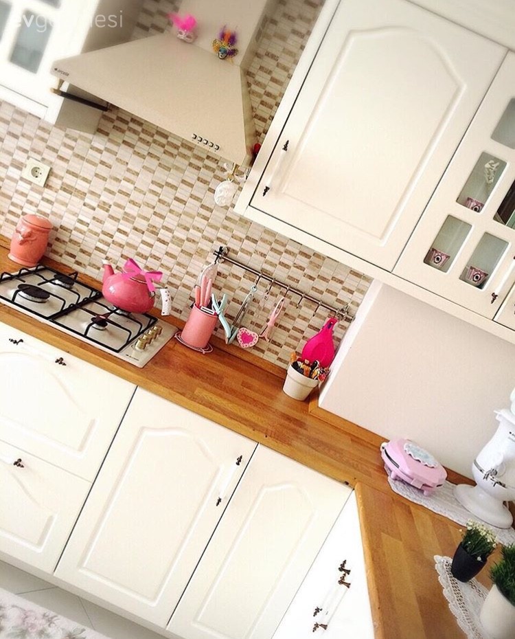 Beyaz mutfak, Country mutfak, Mutfak, Mutfak aksesuarları, Ahşap mutfak tezgahı, Ahşap mutfak