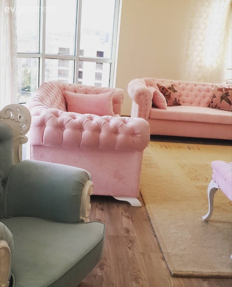 Berjer, Mavi, Pembe, Salon