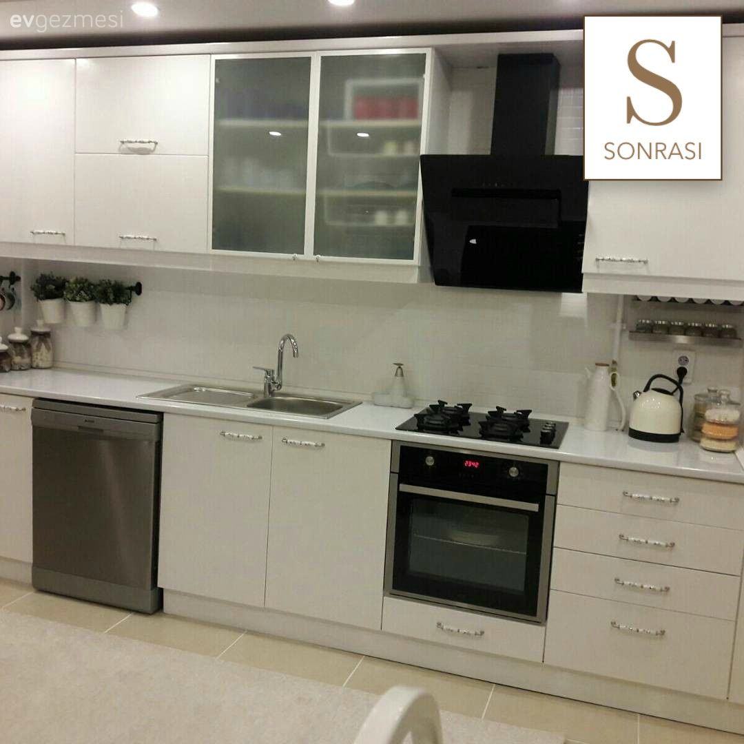 Beyaz mutfak, Kendin Yap, Mobilya boyama, Mutfak, Mutfak tadilat, Öncesi / Sonrası