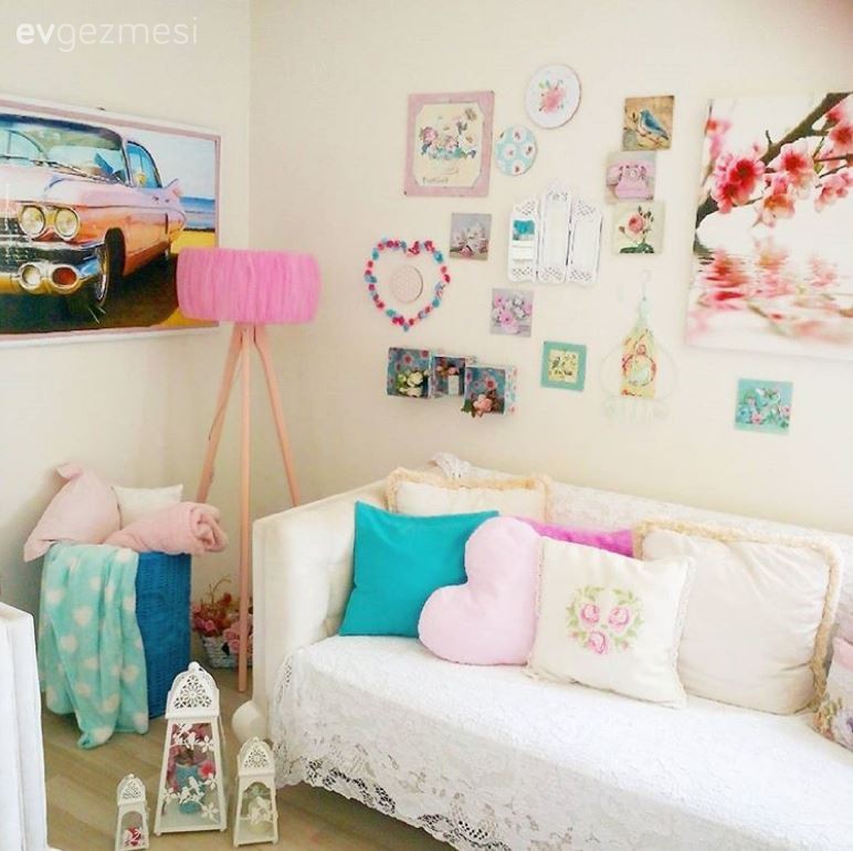 Dilara hanımın tatlı ve enerjik evi..