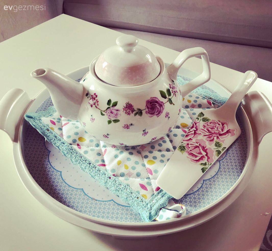 Sunum, çay sunumu, Çiçekli desen