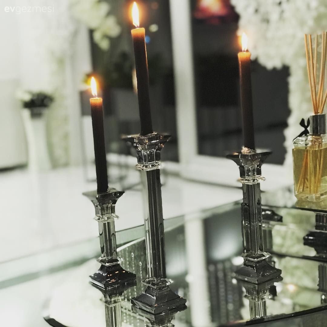 Şamdan, Mum, Salon, Ayna, Aynalı tepsi