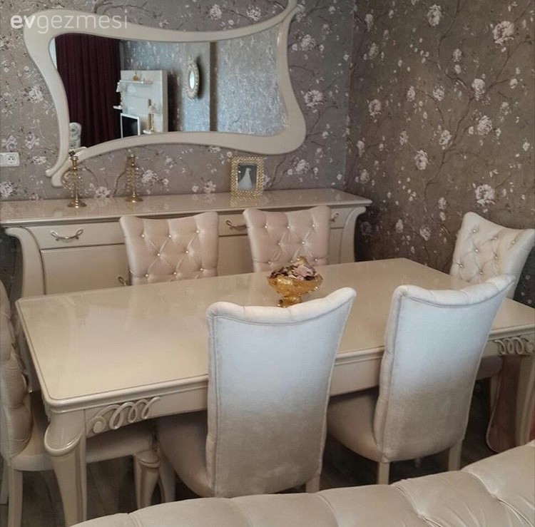 Ayna, Duvar kağıdı, Kahverengi, Salon, Yemek Odası