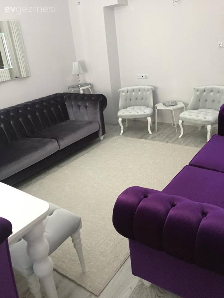 Berjer, Gri, Halı, Mor, Salon