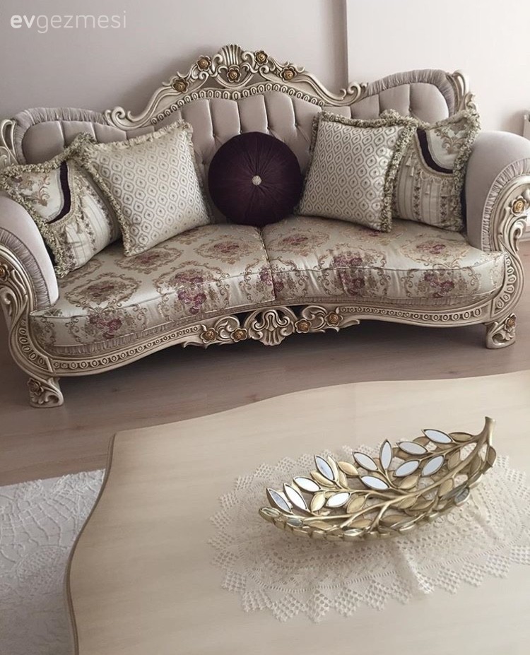 Krem, Orta sehpa, Salon