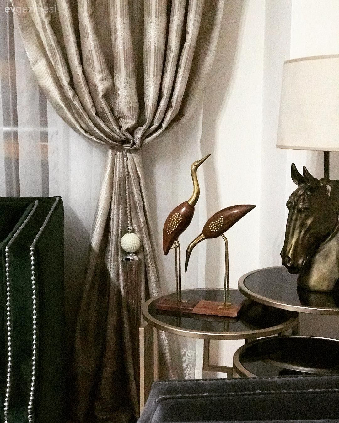 Dekoratif Objeler, Salon, Abajur, Fon perde