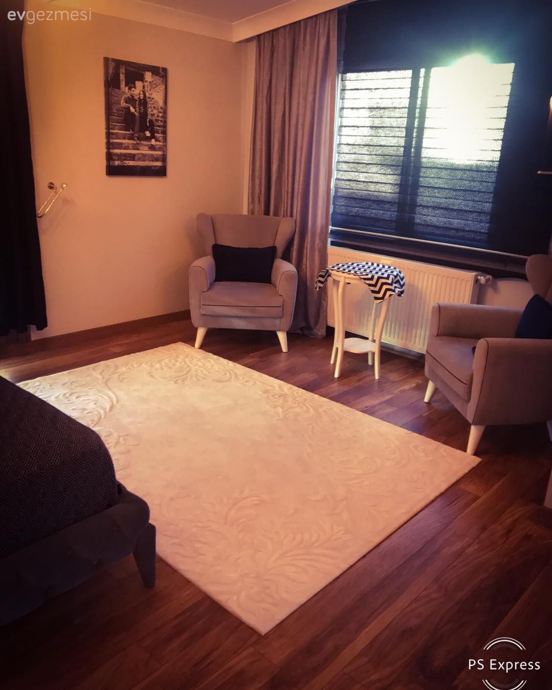 Yatak Odası, Berjer, Halı, Beyaz halı