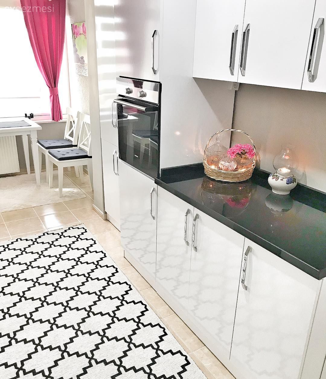 Beyaz mutfak, Mutfak, Modern mutfak, Mutfak halısı, Koridor tipi mutfak