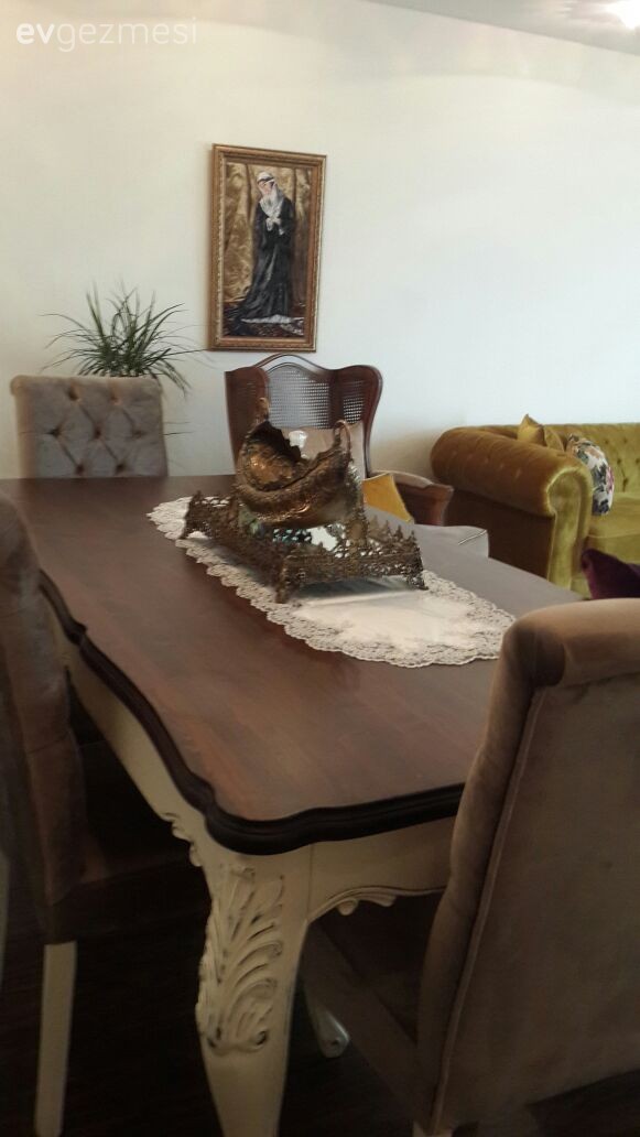 Ahşap Mobilya, Country, Dekoratif Objeler, Krem, Masif ahşap, Sarı, Yemek Odası