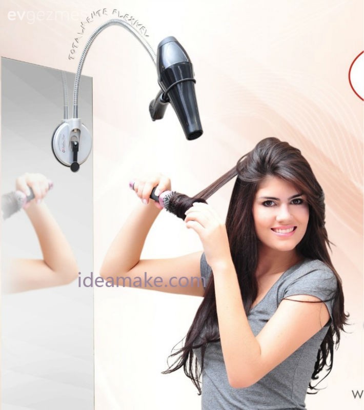 Duvara monte el kullanmadan saç kurutucu 