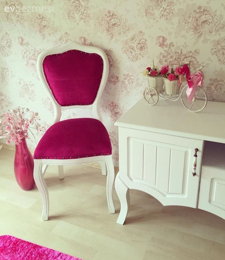 Berjer, Duvar kağıdı, Pembe, Salon