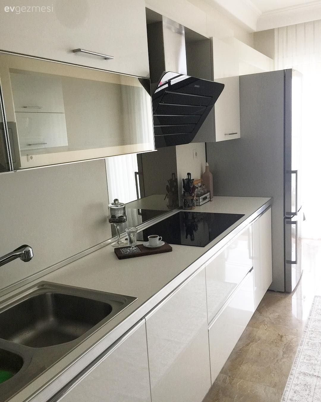 Mutfak, Beyaz mutfak, Modern mutfak, Ankastre