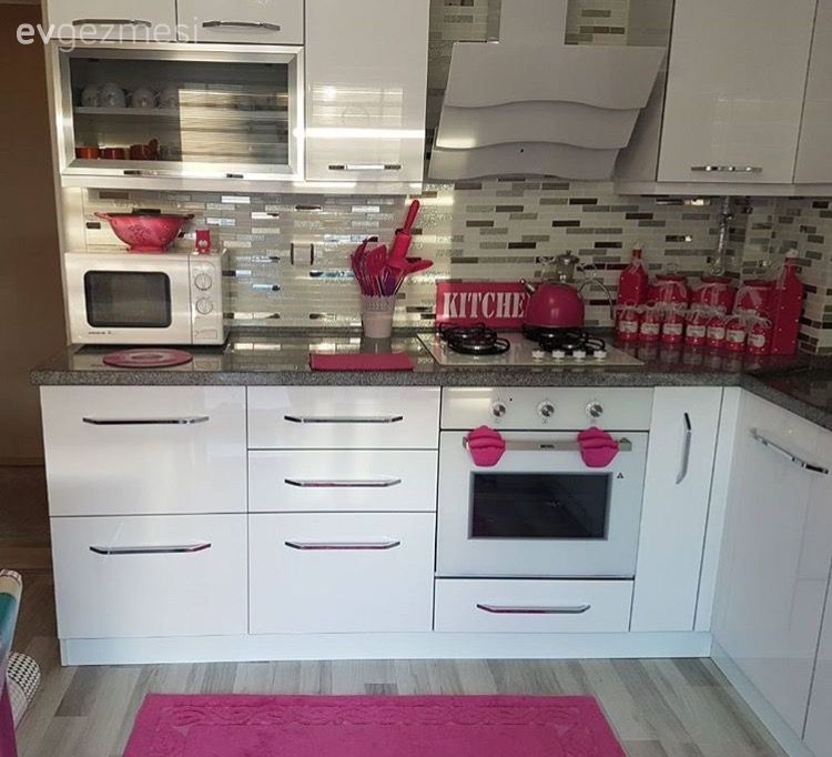 Ankastre, Beyaz mutfak, Mutfak, Mutfak aksesuarları, Pembe