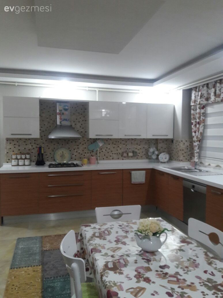 Modern mutfak, Mutfak, Perde