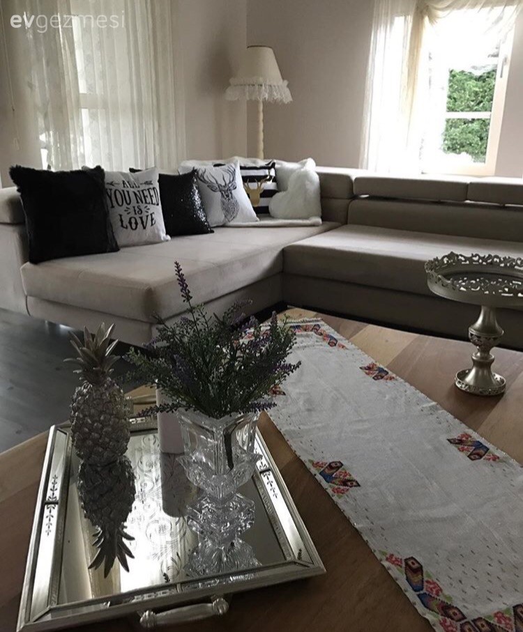 Ahşap Mobilya, Beyaz, Köşe koltuk, Salon, Kırlent