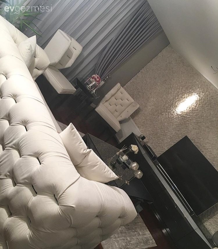 Beyaz, Perde, Salon, Siyah, Tv ünitesi