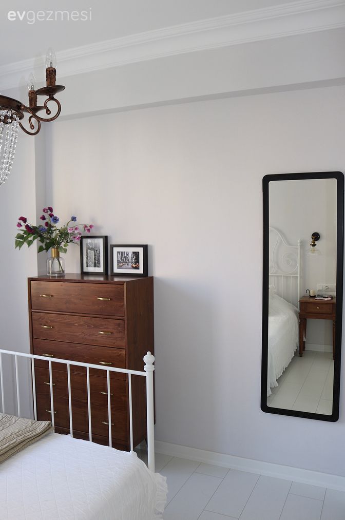Ahşap Mobilya, Ayna, Yatak Odası, Beyaz parke