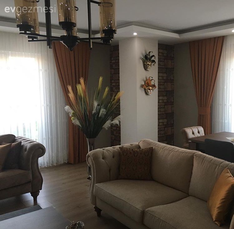 Avize, Dekoratif Objeler, Krem, Salon, Turkuaz, Aydınlatma