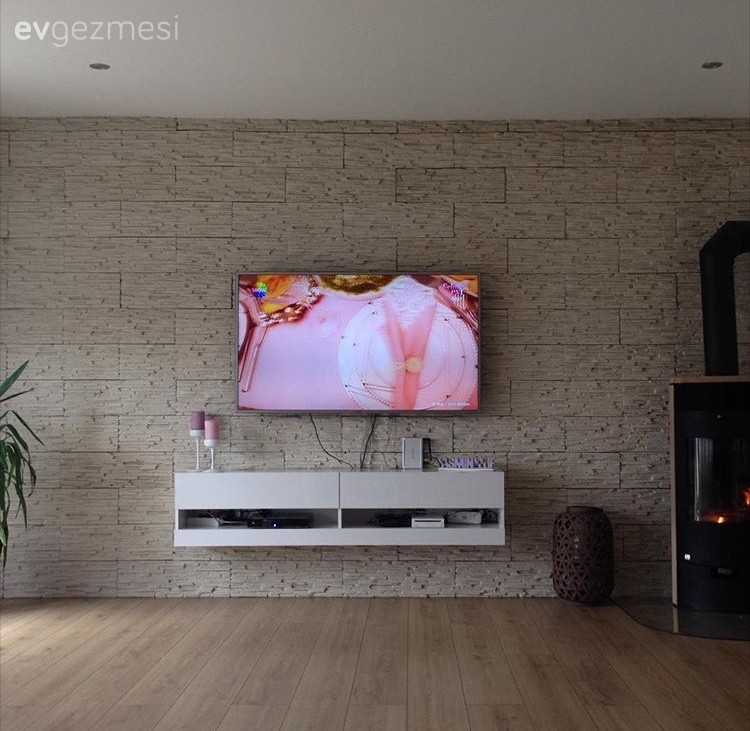 Duvar dekorasyonu, Salon, Tv ünitesi
