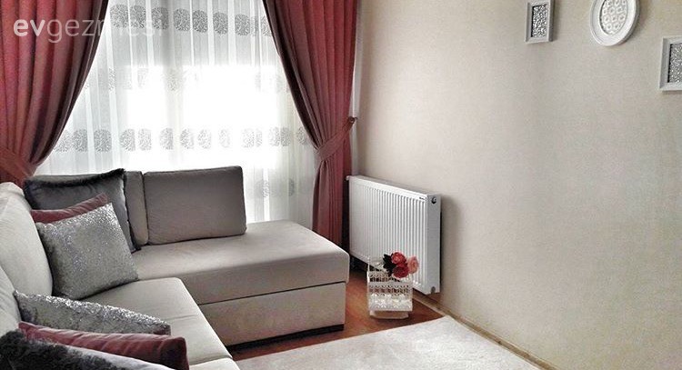 Fon perde, Halı, Köşe koltuk, Oturma Odası, Perde