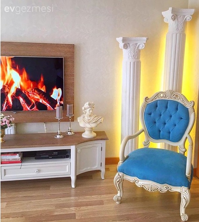 Berjer, Dekoratif Objeler, Mavi, Salon