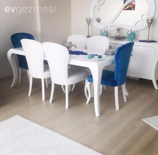 Ayna, Konsol, Lacivert, Mavi, Salon, Yemek Odası