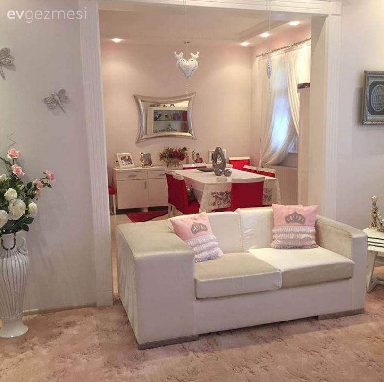 Kırmızı, Salon, Yemek Odası