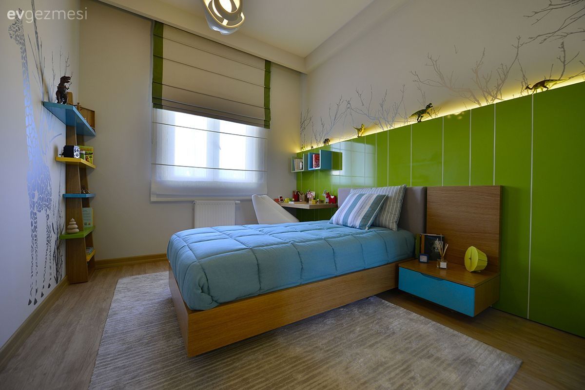 Yeşil, Duvar dekorasyonu, Çocuk Odası