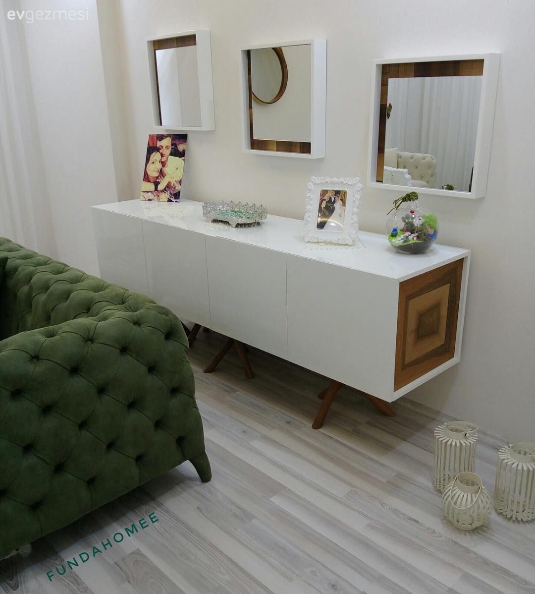 Modern stile sıcaklık katan dokunuşlar. Funda hanımın keyifli evi..