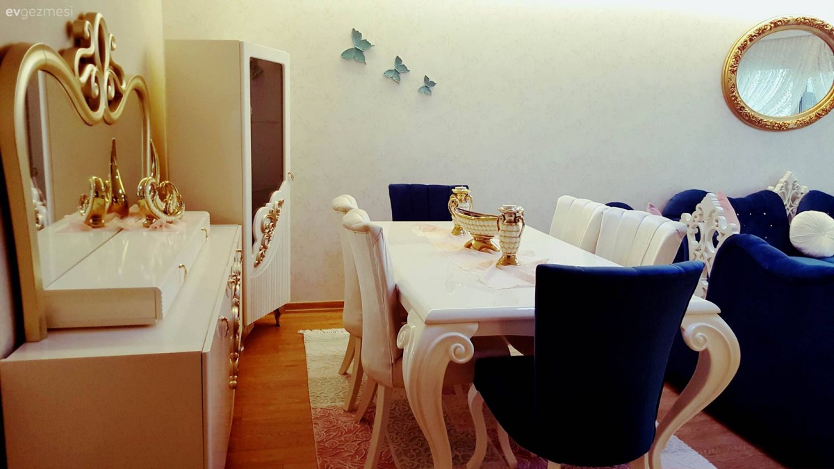 Beyaz, Lacivert, Salon