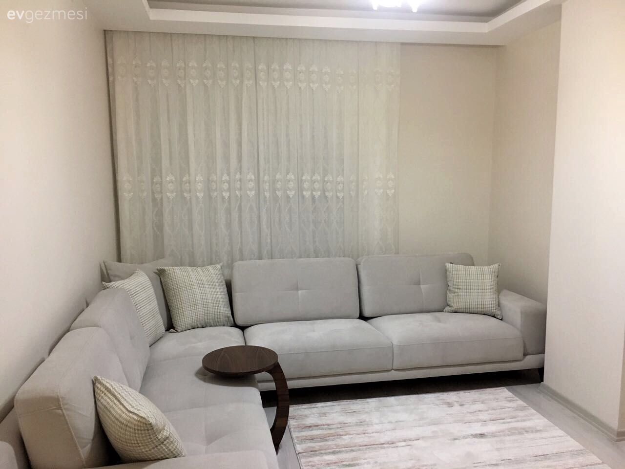 Gri, Halı, Köşe koltuk, Oturma Odası