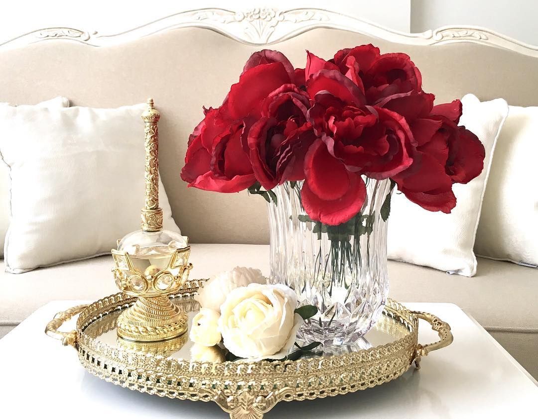 Aynalı tepsi, Jardinyer, Salon, Country, Country salon, Çiçekler